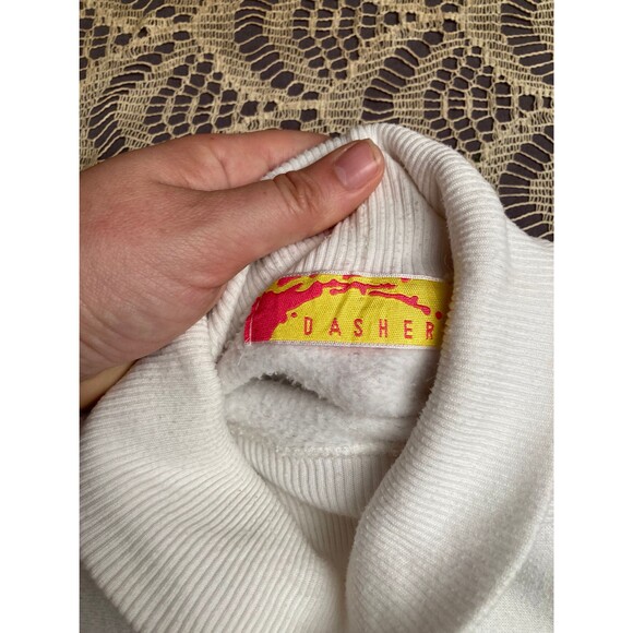 80s Christmas Sweatshirt Holiday Knit Santa Puppy Cute Funny Vintage Size 2XL - Picture 4 of 5